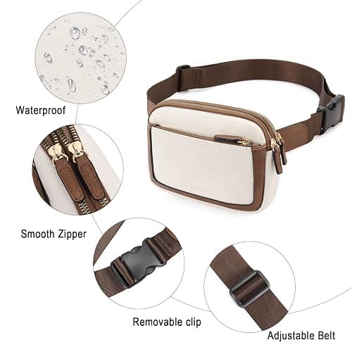CLUCI Belt Bag for Women, Mini Everywhere Crossbody Waist Bag Adjustable Strap, Vegan Leather Women's Fanny Pack thumbnail 4