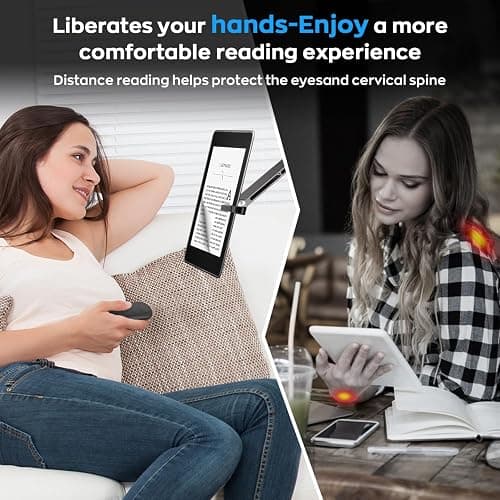 RF Remote Control Page Turner for Kindle Paperwhite Scribe Accessories, Page Turner Clicker for iPad Tablets Reading Novels Taking, Phone Camera Video Record Triggers Remote, Black Small clip thumbnail 3