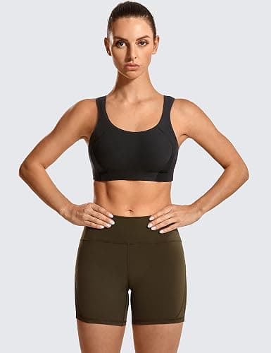 SYROKAN Bounce Control Plus Size Sports Bras for Women High Support Double Back Hooks Full Coverage Padded Wireless Bra thumbnail 4