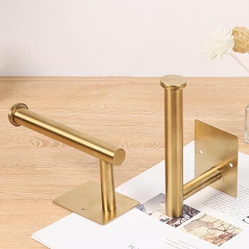OCIOLI 2 Pack No Drill Curtain Holdbacks - Self-Adhesive/Screw-in Metal Curtain Tie Backs with Rustproof SUS304 Steel, Wall Mount Drapery Hooks, Damage-Free Installation for All Curtains (2, Gold) thumbnail 6