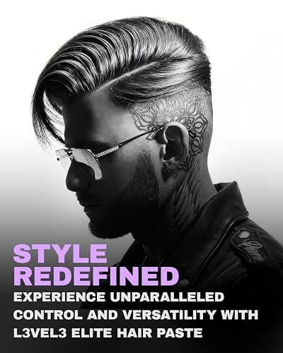 L3 - Level 3 Paste - Long-Lasting Hold - Improves Strength and Volume of Hair - Protects Against Hair Damage - Level Three Men Styling Product (150 ML, Paste) thumbnail 3