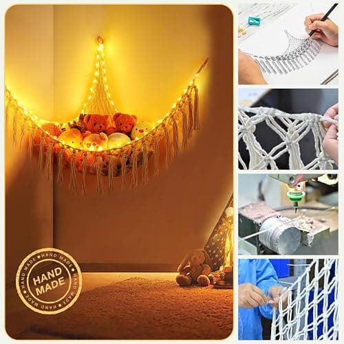 Stuffed Animal Storage Hammock Wall Hanging Corner Plush Toy Net Holder thumbnail 6