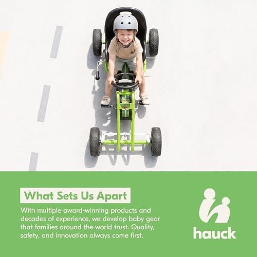 hauck Kids Pedal Go Kart, 4 Wheel Bike Cart, Ride for Ages 4-8, Green | Outdoor Ride-On Bicycle Cart with Rubber Tires for Boys and Girls with Adjustable Bucket Seat and Advanced Handbrakes thumbnail 6