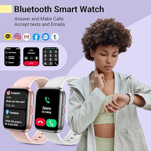 Smartwatch for Women, Compatible with Android & iPhone, 1.8'' Fitness Tracker Watch with Alexa, Call & Notification Alerts, Heart Rate & Sleep Monitor, 120 Sports Modes, Waterproof Watch for Women thumbnail 2