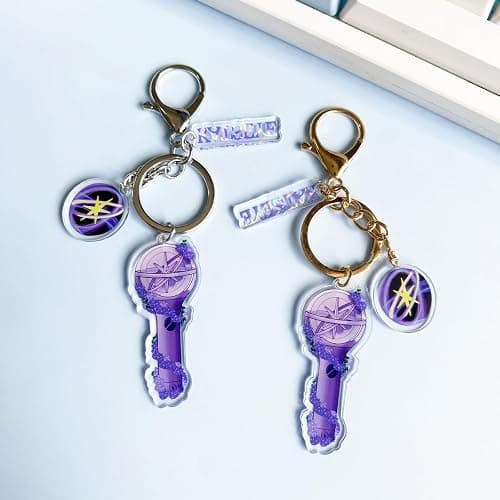 IQIC Katseye Merch Keychain Acrylic Lightstick Keyring Charm Pendant Backpack Accessories Concert Merch for Fans Gifts thumbnail 6