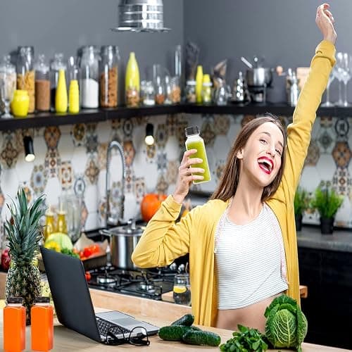 8 OZ Plastic Fillable Juice Bottles, Bulk Beverage Containers for Juice, Milk and Homemade Beverages, with Black Tamper Evident Lids(10 PCS) thumbnail 2