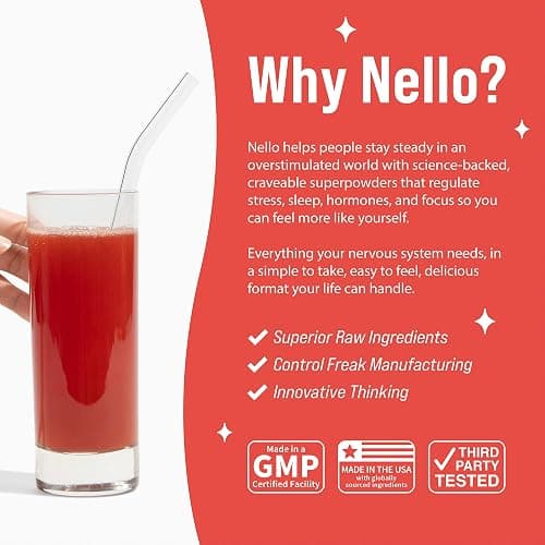 Nello Superfocus – Nootropic Focus Drink Mix for Productivity, Caffeine, L-Theanine, Rhodiola Rosea, Alpha-GPC, Lion’s Mane, Tyrosine, Sugar-Free Packets - With Caffeine (Pack of 20) (20 Servings (Caffeine), Fruit Punch) thumbnail 7