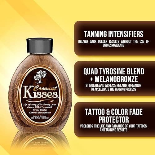 Ed Hardy Coconut Kisses Golden Tanning Lotion Cruelty Free, Gluten Free, Mineral Oil Free, DHA Free for All skin type, 13.5oz thumbnail 4