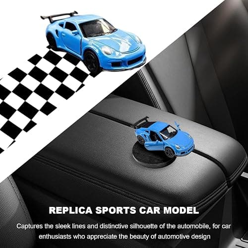 FSTURIOS Car Drift Dashboard Ornament, Alloy Racing Model Drifting Spin Auto Dashboard Decoration, Classic Cool Mini Sports Car Toy Dynamic Center Console Decor for Men Women (Blue) thumbnail 5