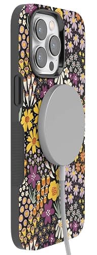 Casely iPhone 14 Pro Case | Falling for You | Plum Floral | Compatible with MagSafe | Bold Protective Design thumbnail 5