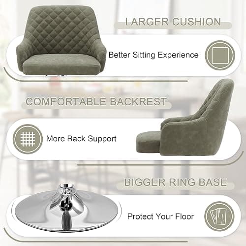 VECELO Bar Stools Set of 4, Adjustable Bar Stools with Back, Bar Height Stools for Kitchen Counter thumbnail 5