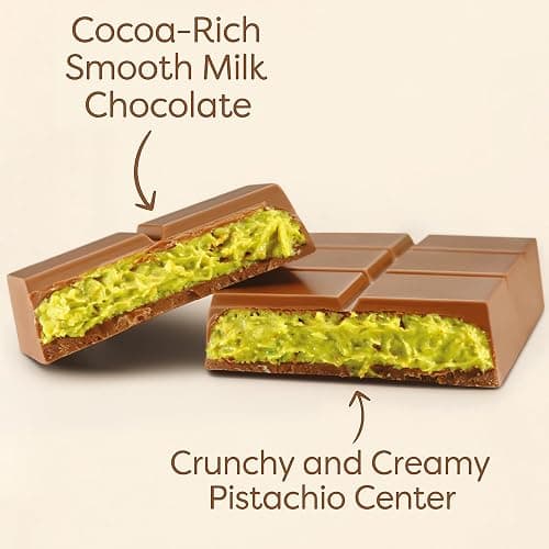 UniqBite Dubai Chocolate Bar Pistachio, 3.17 oz (90gr), Viral Knafeh Chocolate Bar with Pistachio Cream and Kataifi thumbnail 2