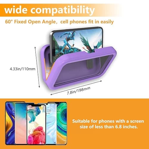 SZSUYAD Waterproof Shower Phone Holder,360° Rotation Shower Phone Case, Angle Adjustable, Anti-Fog High Sensitivity,for Bathroom,Batheub, Kitchen Wall,Compatible with 4" - 6.8" Cell Phones thumbnail 4
