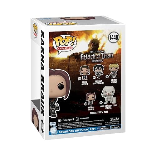 Funko POP! Animation: Attack on Titan - Sasha Braus | Official Merch - Collectable Vinyl Figurine for Shelf Display - Birthday Gift Idea for Fans and Collectors thumbnail 3
