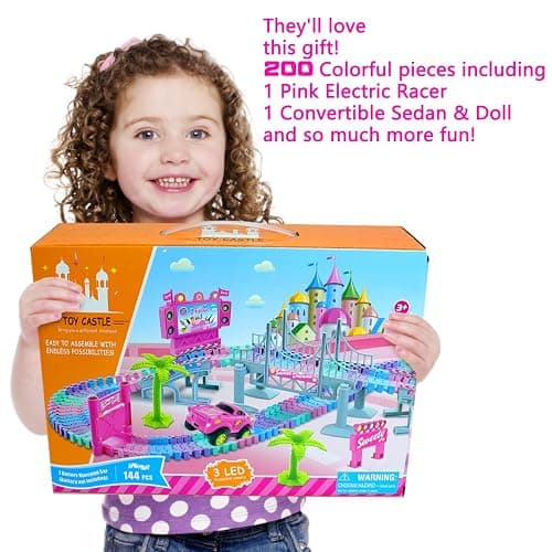SCKTYZS Car Toys for Girl 4-6,201 PCS Race Car Track for Kids Ages 3-5 Monster Truck 2+ Year Old Birthday Gift,Toddler Cars Toy for 3+ Year Old Girl thumbnail 6