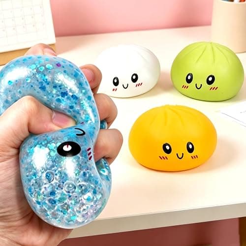 OWUWJK Dumplings Squishys Mystery Box, Random 1 of 24 Colors,Slow Rising Squeeze Toy, Sensory Fidget Toys for Anxiety Relief,Collectible Holiday & Birthday Gift for Kids & Adults (Color Blind Box) thumbnail 6
