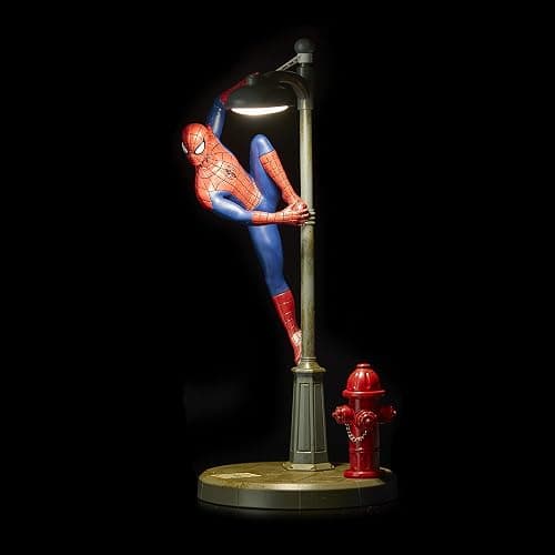 Spider-Man Paladone | Marvel Spiderman Desk Lamp | Officially Licensed Disney Light | Marvel Streetlight Spotlight | Gift for Multiverse Fans | Avengers Desk Light | Peter Parker Table Lamp thumbnail 2