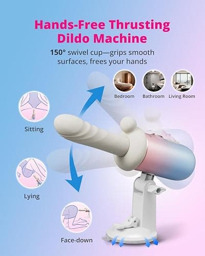 LOVENSE Spinel Thrusting Dildo, Vibrating&Heating Dildo Machine App Remote Control Couples Sex Toy High-Speed G-Spot&Clit Vibrator Dual Stimulation Adjustable Suction Cup for Hands-Free Pleasure thumbnail 3