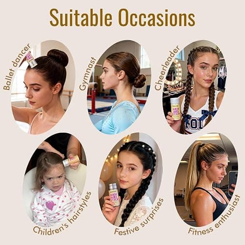 Dolahair Hair Wax Stick - Flyaway Control and Styling Pomade for Kids, Women, and Men - Slick Back Hair Bun Maker and Hair Accessorie for Teen Girls (1 Pack of Wax) thumbnail 4