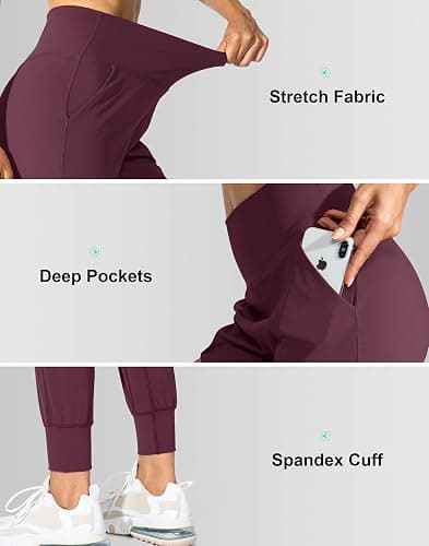 G Gradual Women's Joggers High Waisted Yoga Pants with Pockets Loose Leggings for Women Workout, Athletic, Lounge thumbnail 3
