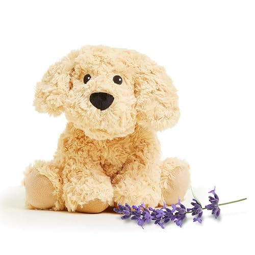 warmies Microwavable & Weighted Stuffed Animals, Golden Dog - Heated Stuffed Animal Plushie for Warmth & Comfort - Cute Soft Plush Toys for Boys, Girls, Babies & Toddlers - Image 1