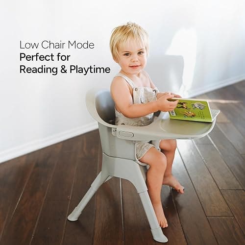 Mompush Olli 7-in-1 Convertible High Chair for Babies and Toddlers | BPA-Free Food-Safe Plastic, Easy to Clean, 100% Removable and Washable, 1-Second Click-In Design, Easy-Fold Storage thumbnail 9