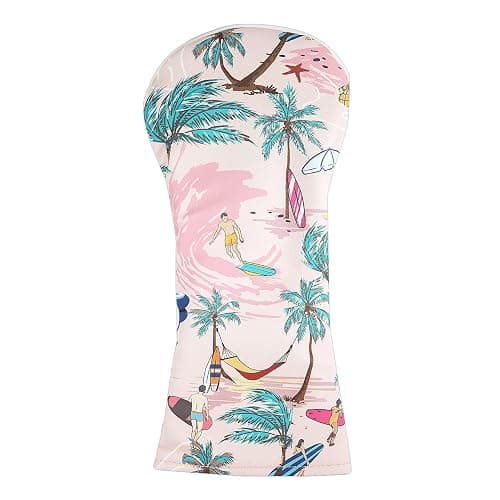 SHABIER Pink Golf Head Cover Aloha Tropical Hawaii Surf Beach for Driver/Fairway/Hybird Club - Image 1