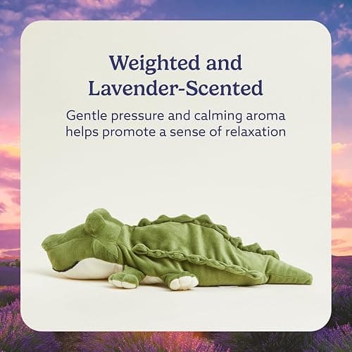 warmies Microwavable & Weighted Stuffed Animals, Alligator - Heated Stuffed Animal Plushie for Warmth & Comfort - Cute Soft Plush Toys for Boys, Girls, Babies & Toddlers thumbnail 3