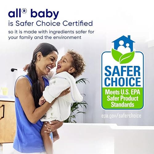 all Baby, Gentle for Baby, Liquid Laundry Detergent, Hypoallergenic for Sensitive Skin, Concentrated, 75oz, 100 Loads thumbnail 5