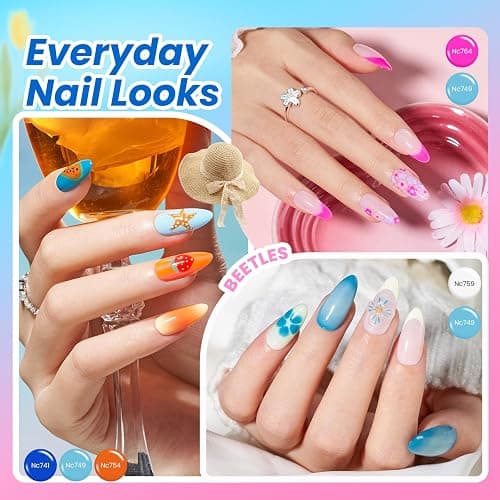 Beetles Deal Box Gel Nail Polish Kit with U V Light - 32 Colors Studio Essentials Gel Polish 68 Pcs Nail Kit with TPO & HEMA Free Base Coat Cat Eye Top Coat Home Salon DIY Nails Tools Gifts for Women thumbnail 6