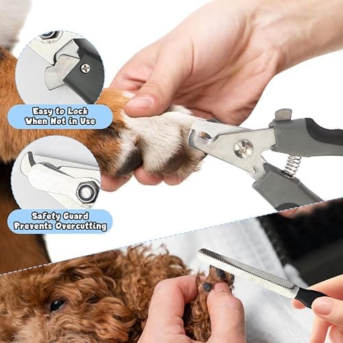Dog Brush for Shedding,5 Pack Dog Grooming Kit,Dematting Comb,Dog Nail Clippers,Shedding Large Dog Brushes,Cat Brushes for Long Haired Cats,Cat comb,Dog Nail Trimmer thumbnail 5