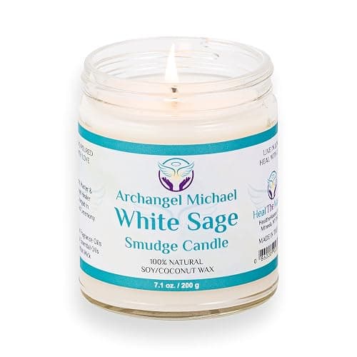 White sage archangel michael candle - Image 1
