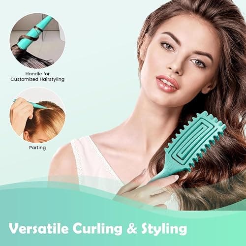 Curl Defining Brush, Curly Hair Brush Defining with Side Gear for Combing, Shaping, and Styling Curly Hair, Lightweight Candy Brush Suitable for All Wet or Dry Hair Types for Women and Men thumbnail 6
