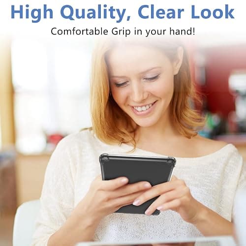 TQQ Clear Case for 6" Amazon Kindle 11th Generation 2024 and 2022, Thin Slim Soft Flexible Silicone TPU Rubber Back Cover Reinforced Edge Corners,Transparent thumbnail 7