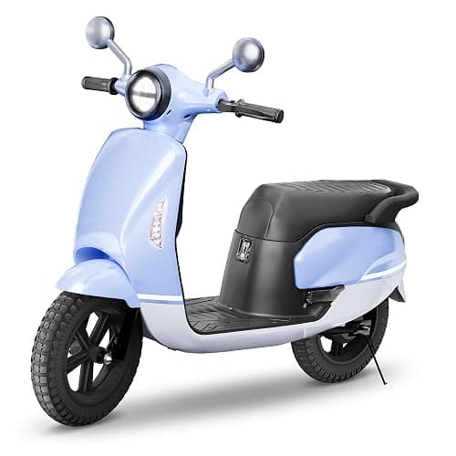 24V Electric Bike for Kids, Speed up to 10MPH, Electric Moped Scooter | Electric Motorbike with 12'' All-Terrain Tires, 250W Brushless Motor, LED, Battery Powered Ride on Toy for Girls Boys-Rose - Image 1