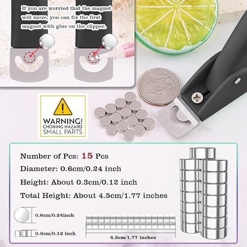 Black Adjustable Nail Clippers with Magnets Sizers for Acrylic Nails, Artificial Fake Nail False Nail Tip Cutter Trimmer Manicure Pedicure Sharp Blade Clip Tool For Salon Home Art Beauty thumbnail 2