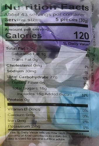 Sweet Candy Company Salt Water Taffy Individually Wrapped - Salt Water Taffy Candy Bulk, Old Fashioned Assorted Flavors, Soft and Chewy Candy Mix, Gluten Free Variety Pack - 3 lb Bag thumbnail 3
