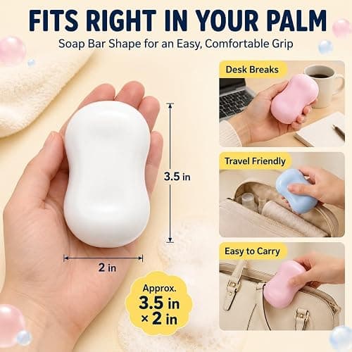 Crunchy Soap Squishy Asmr Bead Filled, Slow Rising Squeeze Fidget Toy | Filled Crunchy Squishy Stress Durable Slow Rebound Portable Sensory Play thumbnail 3