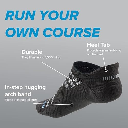 R-Gear Drymax No Show Running Socks For Men and Women, Light Cushion | Breathable, Moisture Control & Anti Blister |3 Pack thumbnail 4