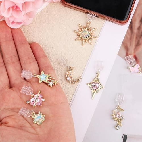 Goktvai 8pcs Cute Dust Plug Charm Compatible with Kindle & Phone & Electronic Devices Type-C Charger Port, Fun Dust Plug Pendant for Electronic Devices Accessory thumbnail 6
