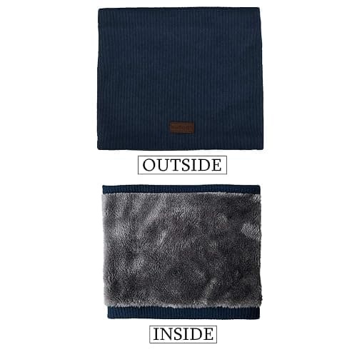 NovForth Winter Neck Warmer Fleece Lined Infinity Scarf Thicken Windproof and Dust Skiing Circle for mens women Double-Layer Fleece Lining Knit thumbnail 5