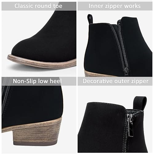 Jeossy Women's 905 Ankle Boots, Classic Low Heeled Short Booties, Casual Comfortable Boots with Wide Widths Available thumbnail 4