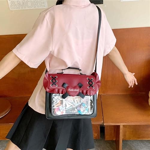 KeAiDMon Y2k itabag versatile pin display shoulder bag JK style badge display backpack suitable for women thumbnail 3