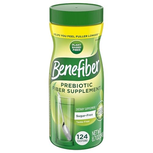 Benefiber Daily Prebiotic Fiber Supplement Powder for Digestive Health, Unflavored -124 Teaspoons (8.7 Ounces) - Image 1