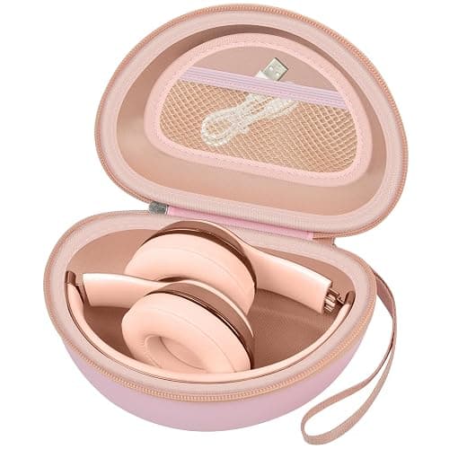 Headphone Case Compatible with Beats Solo 4/ Studio Pro x Kim Kardashian/ Solo3/ Studio3/ Solo Pro Bluetooth On-Ear Headphones Headset - Pink - Image 1