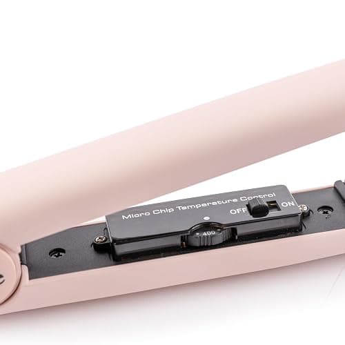 L'ANGE HAIR Aplatir Ceramic 1" Flat Iron | Adjustable Temp & Dual Voltage Hair Straightener | Tourmaline-Infused Plates for Smooth, Frizz-Free Styling | 1 Inch Styling Tool (Blush) thumbnail 8