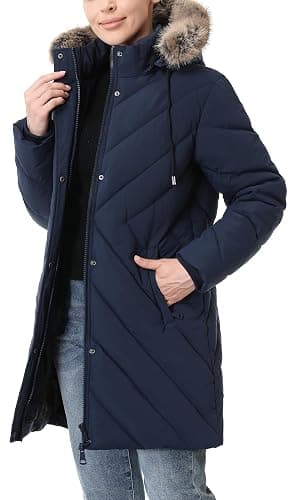 TYBBNY Women's Winter Coat Long Puffer Jacket - Waterproof Warm Thickened Snow Coat for Women thumbnail 6