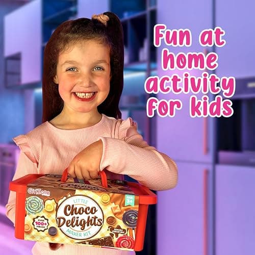 GirlZone Little Choco Delights Maker Kit, Chocolate Making Set for Kids with Candy Bar Molds, Lolly Sticks & Wrappers, Fun Creative Activity, Easter & Birthday Gift for Girls Ages 8+ thumbnail 6