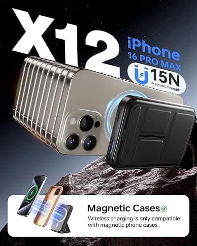 For Magsafe Power Bank, Portable Charger 10000mAh, 22.5W Fast Charging Battery Pack with USB-C Input & Output, LED Display for iPhone 17/16/15/14/13/12 Pro/Pro Max thumbnail 3