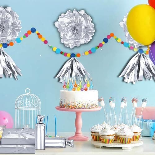 Jkopsnr 100 Sheets Silver Tissue Paper 20x12 Inches Tissue Paper for Gift Bags Wrapping Tissue Paper Bulk for DIY Crafts Birthday Baby Shower Festival Holidays Decorative thumbnail 7